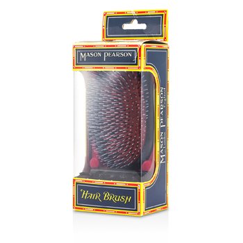 Mason Pearson Setola di cinghiale e nylon - Popolare spazzola per capelli di grandi dimensioni in setola militare e nylon (rubino scuro)