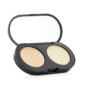 Nuovo kit correttore cremoso: correttore cremoso avorio caldo + cipria compatta con finitura trasparente giallo pallido