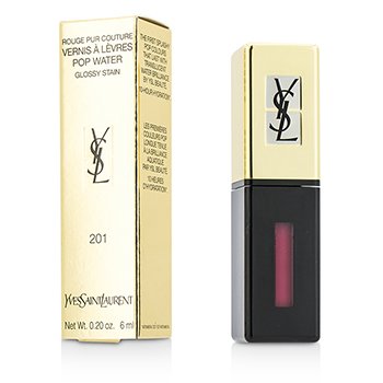 Rouge Pur Couture Vernis A Levres Pop Water Glossy Stain - # 201 Dewy Red