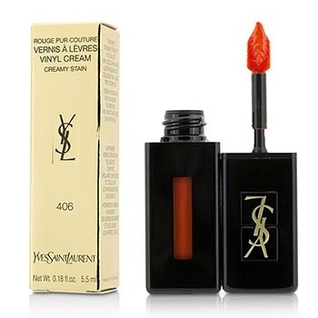 Rouge Pur Couture Vernis A Levres Vinyl Creamy Stain - # 406 Orange Electro