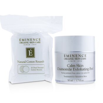 Eminence Peeling esfoliante alla camomilla per pelle calma (con 35 rotoli di cotone a doppia trama)