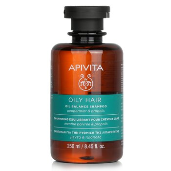 Apivita Shampoo Oil Balance con Menta Piperita e Propoli (Per Capelli Grassi)