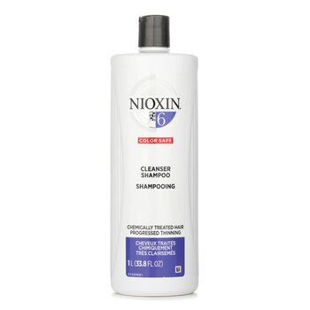 Nioxin Derma Purifying System 6 Cleanser Shampoo (capelli trattati chimicamente, diradamento progressivo, colore sicuro)