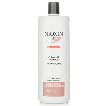 Nioxin Derma Purifying System 3 Cleanser Shampoo (Capelli colorati, leggermente diradati, colore sicuro)