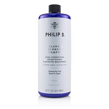 Philip B Icelandic Blonde Shampoo (La correzione del tono schiarente elimina lottonità - Blonde, Grey, Silver H