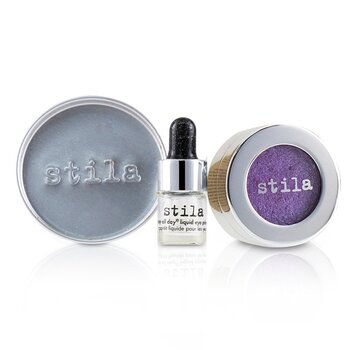 Stila Magnificent Metals Foil Finish Ombretto con Mini Stay All Day Liquid Eye Primer - # Viola metallizzato