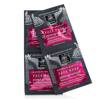 Apivita Express Beauty Face Mask con Melograno (Luminosità e Rivitalizzazione)