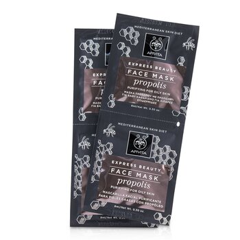 Apivita Express Beauty Maschera Viso con Propoli (Purificante per Pelli Grasse)