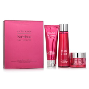 Collezione Nutriente Super-Melograno Overnight Radiance: Schiuma Detergente 125ml+Lotion Intense Moist 200ml+Crema Notte 50ml