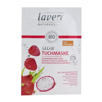 Lavera Maschera in tessuto - Illuminante (con frutto del drago biologico e lampone biologico)