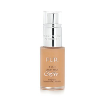 PUR (PurMinerals) Fondotinta e correttore a lunga tenuta 4 in 1 Love Your Selfie - #TP2 Warm Nude (pelle abbronzata chiara con sfumature rosa)