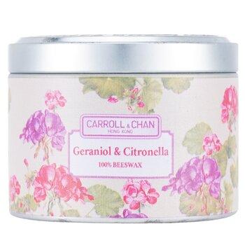 The Candle Company (Carroll & Chan) Candela in latta 100% cera dapi - Geraniolo e Citronella