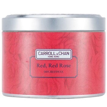 Candela di latta 100% cera d'api - Rosa rossa rossa