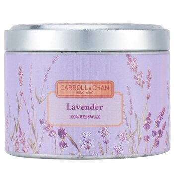 Candela di latta 100% cera d'api - Lavanda