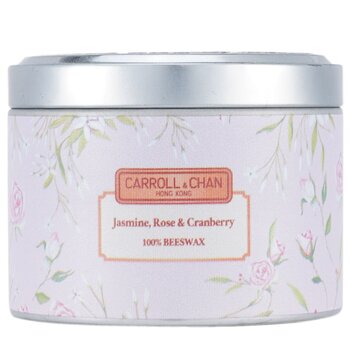 The Candle Company (Carroll & Chan) Candela di latta 100% cera dapi - Gelsomino rosa mirtillo rosso