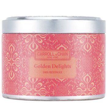 Candela di latta 100% cera d'api - Golden Delights