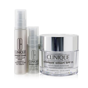 Skincare Specialists Clinique Smart Custom-Repair Set: crema idratante SPF 15 50 ml + siero 10 ml + trattamento occhi 5 ml