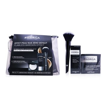 Kit trucco attivo effetto pelle nuda impeccabile (1x Primer + 1x Polvere Traslucida + 1x Pennello Make Up)