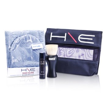 Jane Iredale H \ E Minerals Kit: Balsamo per le labbra SPF 15 + Pennello per il viso + Guanto da lavaggio + Borsa