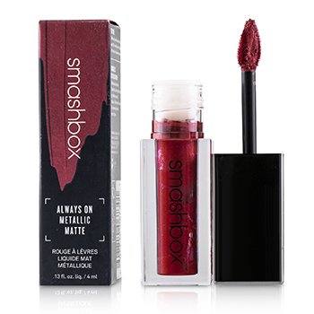 Rossetto Always On Metallic Matte - Maneater (Red With Red Pearl)