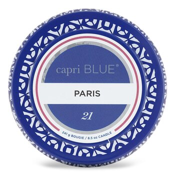 Capri Blue Candela di latta da viaggio stampata - Parigi