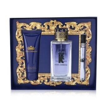 K Coffret : Eau De Toilette Spray 100 ml/3,3 oz + Eau De Toilette 10 ml 0,33 oz + Dopobarba Balsamo 75 ml/2,5 oz
