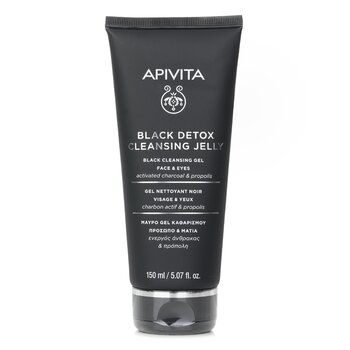 Apivita Gelatina Detergente Black Detox per viso e occhi