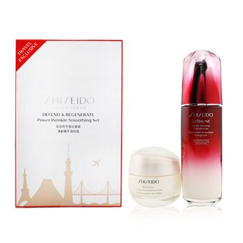 Shiseido Defend & Regenerate Power Set Levigante Rughe: Ultimune Power Infuse Concentrate N 100ml + Crema Levigante Rughe Benefiance 50ml