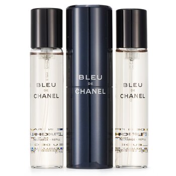 Chanel Bleu De Chanel Eau De Toilette Spray da viaggio e due ricariche