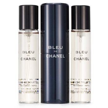 Bleu De Chanel Eau De Toilette Spray da viaggio e due ricariche