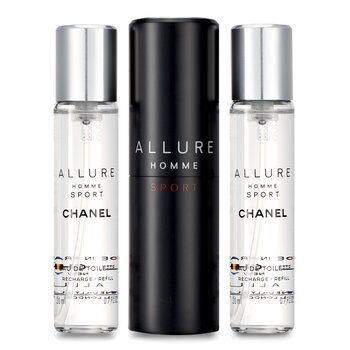 Chanel Allure Homme Sport Eau De Toilette Spray da viaggio (con due ricariche)