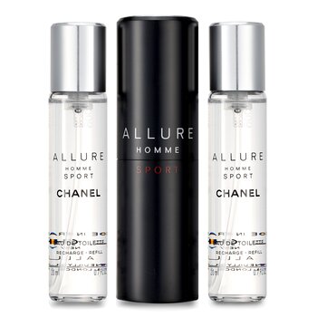 Allure Homme Sport Eau De Toilette Spray da viaggio (con due ricariche)