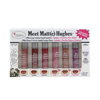 TheBalm Incontra Matt(e) Hughes 6 mini kit di rossetti liquidi a lunga durata - vol. 3