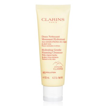 Clarins Detergente schiumogeno delicato idratante con estratti di erbe alpine ed aloe vera - Pelli normali e secche