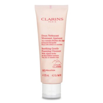 Clarins Detergente schiumogeno lenitivo delicato con erbe alpine ed estratti di burro di karité - Pelle molto secca o sensibile