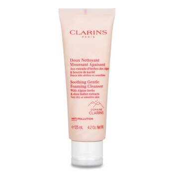 Clarins Detergente schiumogeno lenitivo delicato con erbe alpine ed estratti di burro di karité - Pelle molto secca o sensibile