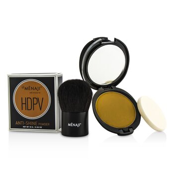 Menaji Kit abbronzatura antiriflesso HDPV: polvere antiriflesso HDPV - T (marrone chiaro) 10 g + pennello Kabuki deluxe 1pz