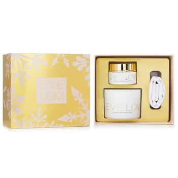 Eve Lom Set regalo inizio e fine: detergente 200 ml/6,8 once + crema idratante 50 ml/1,6 once + panno di mussola