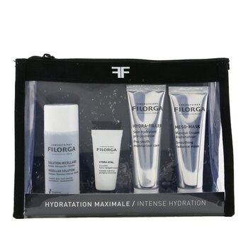 Set Idratazione Intensa: Soluzione Micellare 50ml+Hydra-Hyal 7ml+Hydra-Filler 30ml+Meso Mask 30ml+Borsa