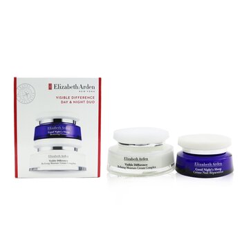 Elizabeth Arden Visible Difference Day & Night Duo: Complesso crema idratante raffinante 100 ml/3,4 once + Crema rigenerante per il sonno della buona notte 50 ml/1,7 once