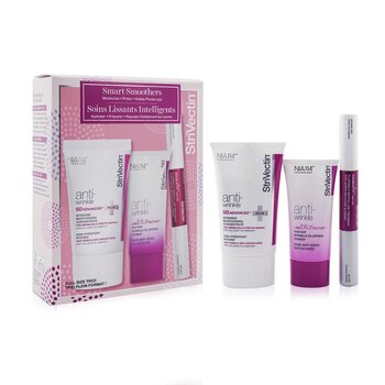 StriVectin Set Trio Smart Smoothers Full Size: Concentrato Idratante Intensivo 60 ml + Primer Sfocatura Rughe Istantaneo 30 ml + Trattamento Labbra Rimpolpante e Linea Verticale 2x5 ml