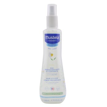 Mustela Hair Styler & Rinfrescante per la pelle - Con acqua di camomilla coltivata biologicamente