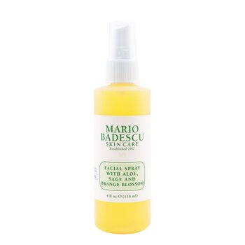 Spray viso con aloe, salvia e fiori d'arancio