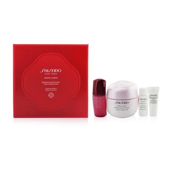 Shiseido White Lucent Holiday Set: Crema Gel 50ml + Schiuma Detergente 5ml + Ammorbidente Arricchito 7ml + Concentrato Ultimune 10ml