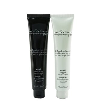 The Microdelivery Detoxifying Oxygen Peel: Detoxifying Charcoal Gel 60ml + Oxygen Foam Booster 60ml