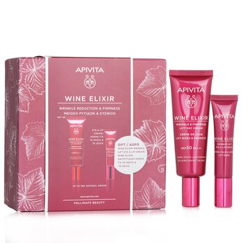 Wine Elixir Set regalo antirughe e compattezza: crema giorno SPF 30 40 ml + crema occhi e labbra 15 ml