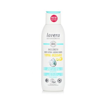 Lavera Lozione per il corpo rassodante Basis Sensitiv con aloe vera biologica e coenzima naturale Q10 - per pelli normali