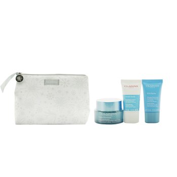 Collezione idratante: Hydra-Essentiel Silky Cream 50ml+ Fresh Scrub 15ml+ SOS Hydra Mask 15ml+ Pouch