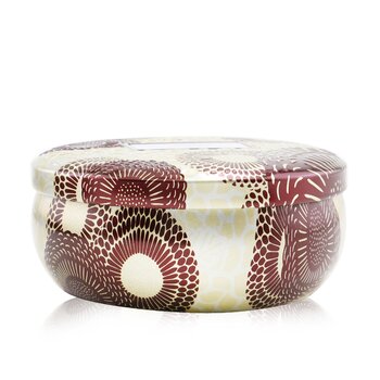 Voluspa Candela decorativa in latta con 3 stoppini - Pomander dorato e Hinoki