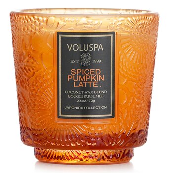 Voluspa Candela a piedistallo Petite - Latte di zucca speziato